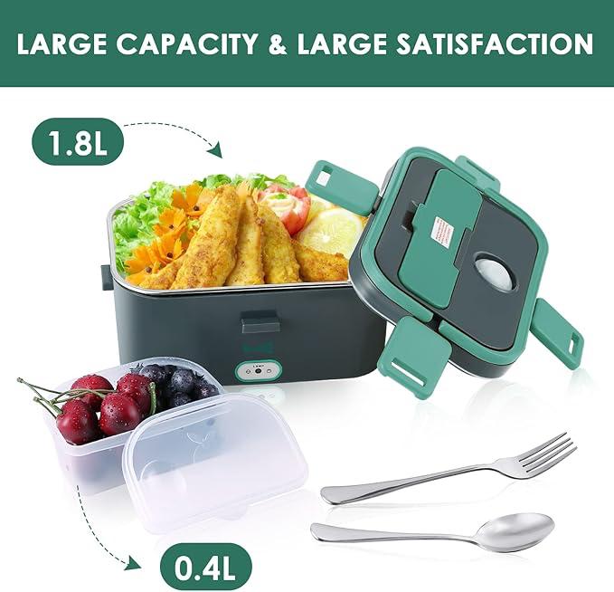 1.5L Electric Heating Lunch Box Portable Car Office Food Warmer Container